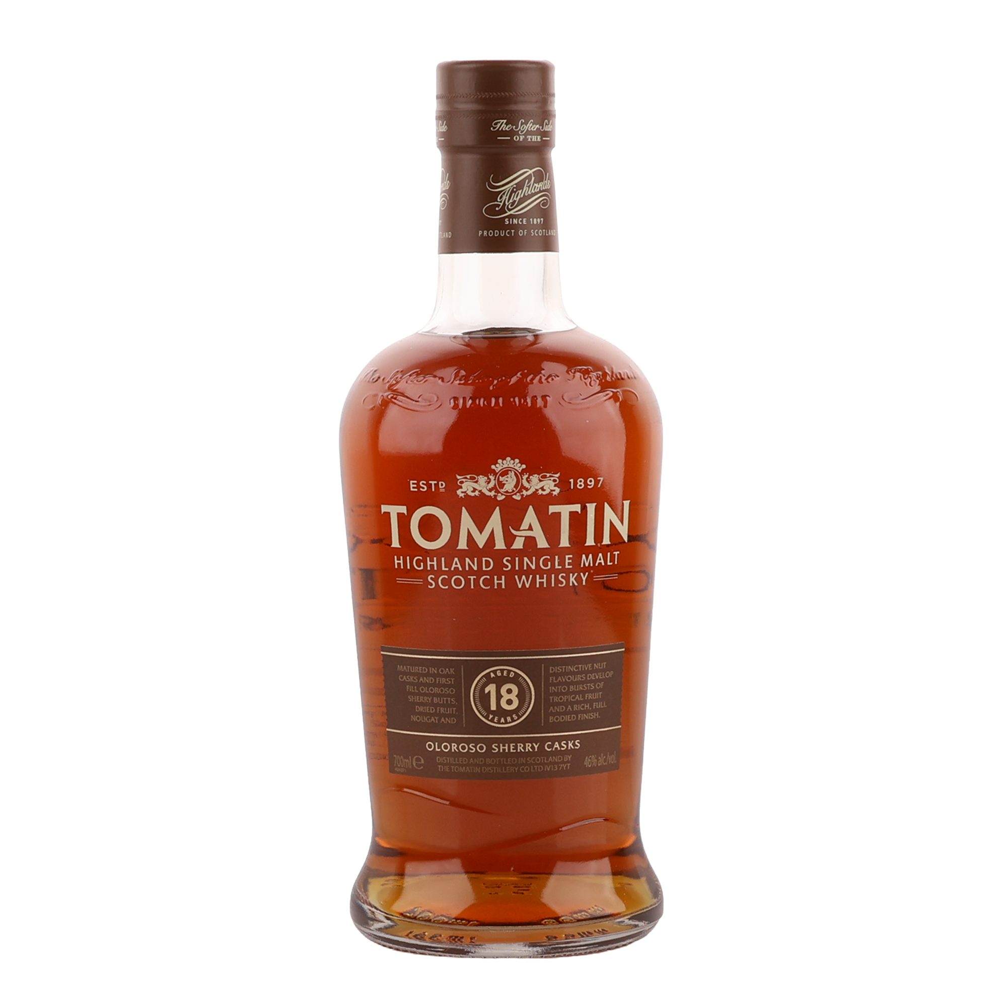 Tomatin 18 års Highland Single Malt Scotch Whisky - 46%
