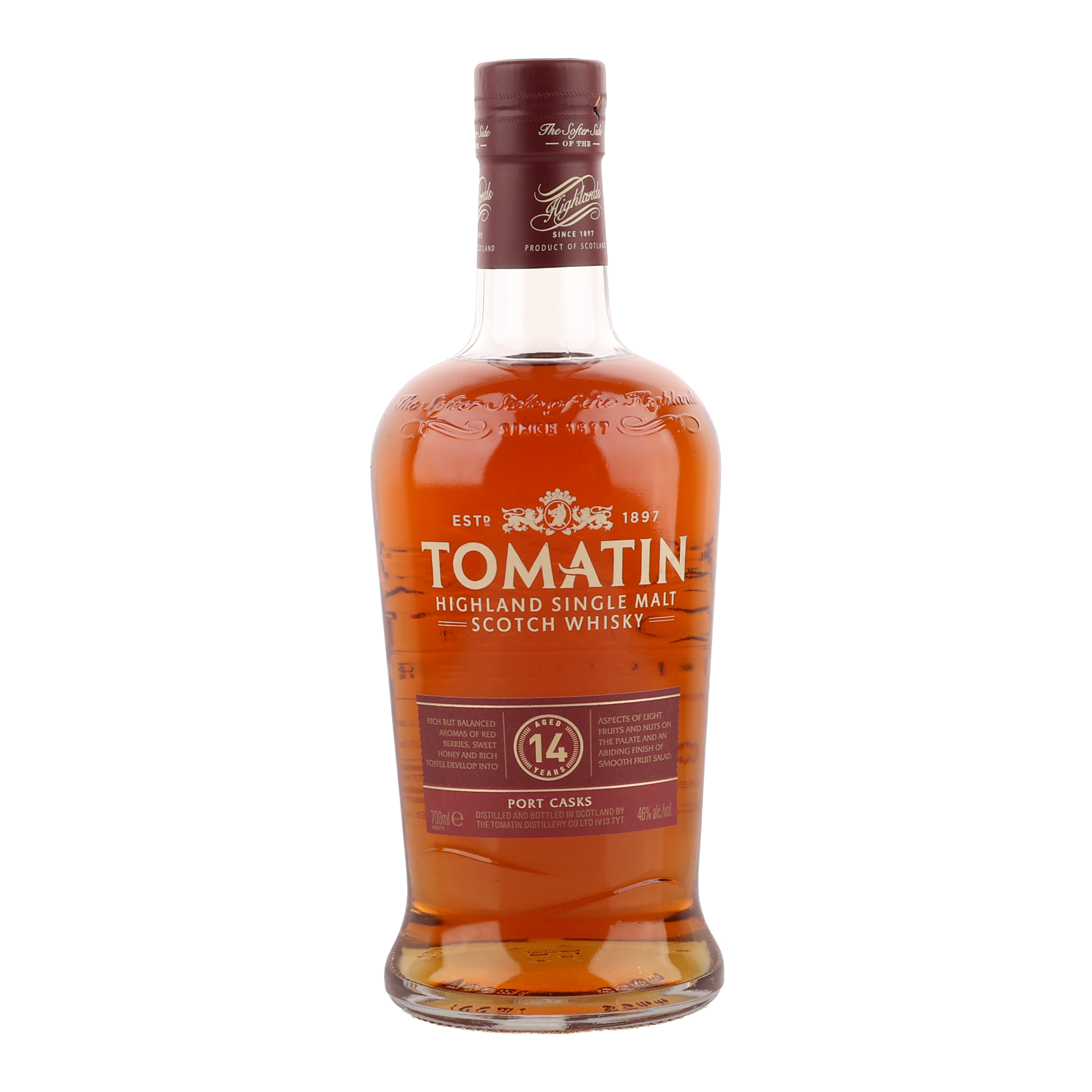Tomatin Port Cask Single Malt Highland Scotch Whisky 14 År - 46%