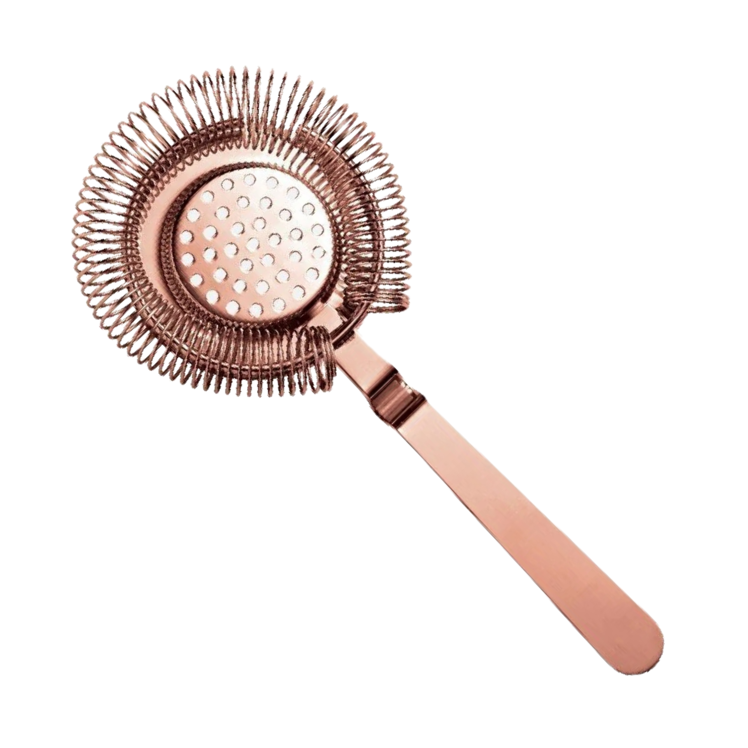 KOBBER STRAINER. Med en cocktail-si (strainer) kan du filtrere din drink for frugtrester, isterninger og andet, præcis ligesom en professionel bartender.