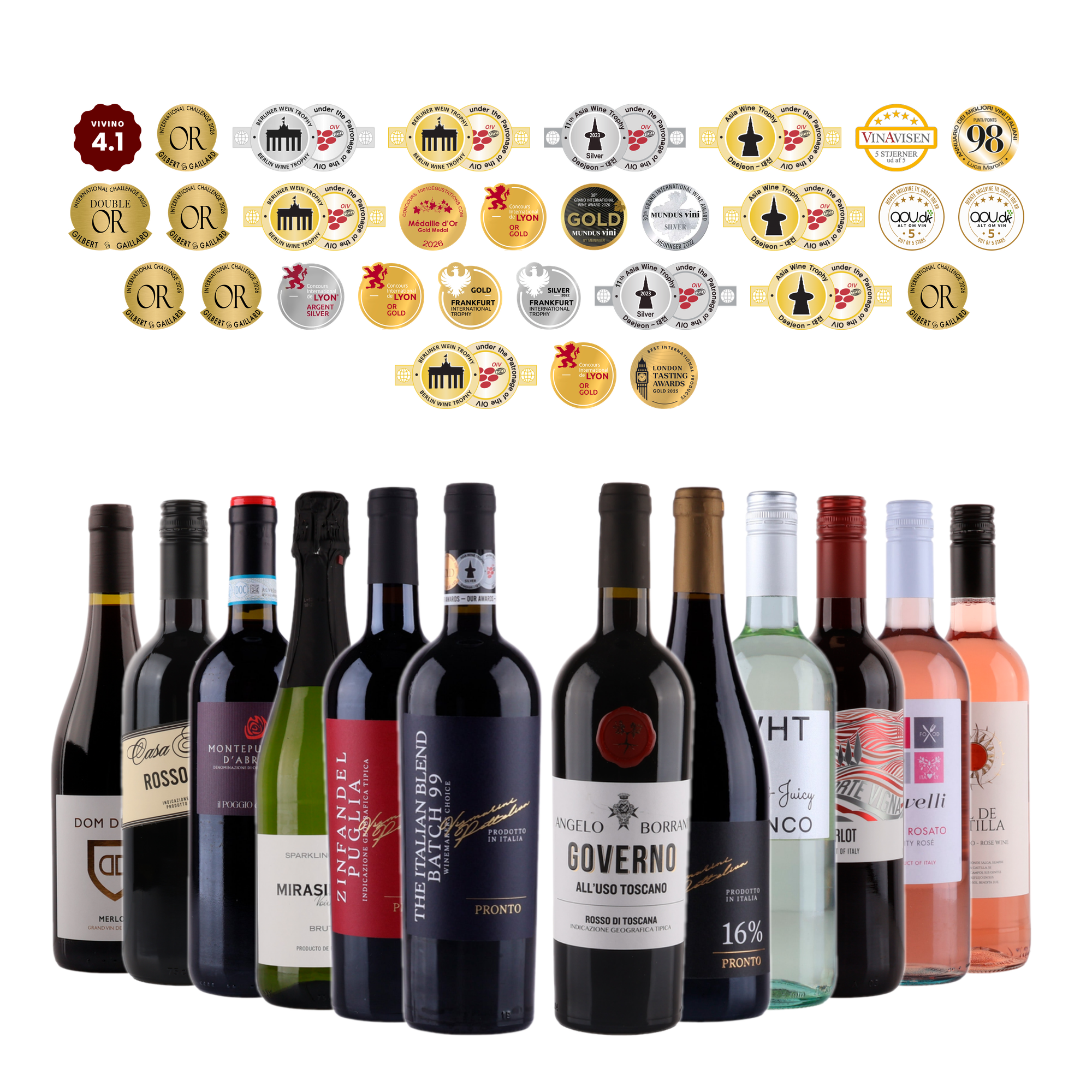 XL Luksus smagekasse - Guld niveau 🏅🍷